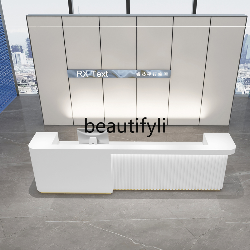 Reception Desk Counter - Modern Minimalist Company Front Desk Reception