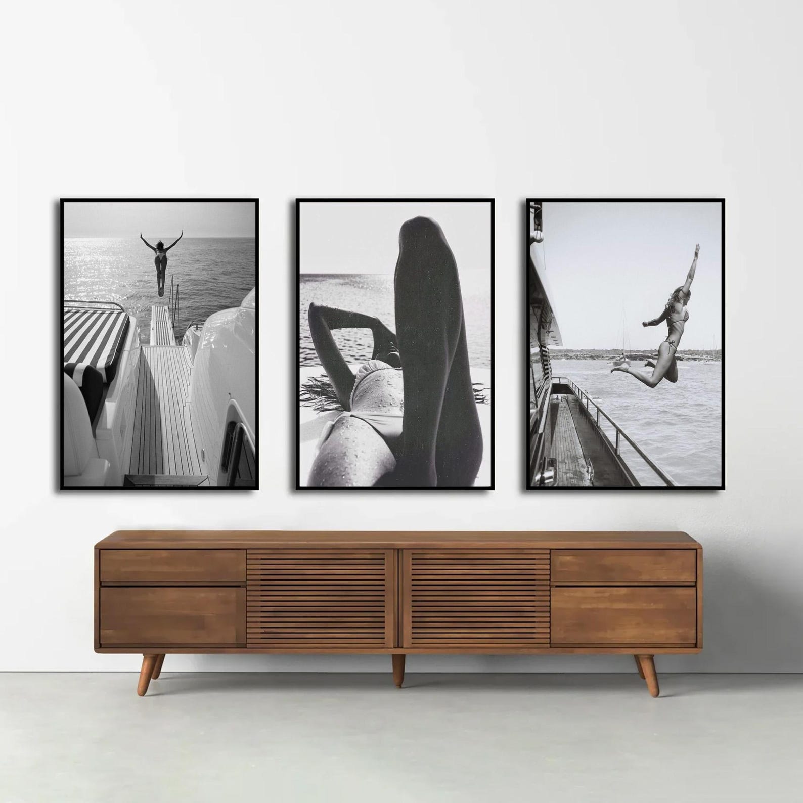 Office Furniture Set - 3pcs/set Retro Black & White Beach