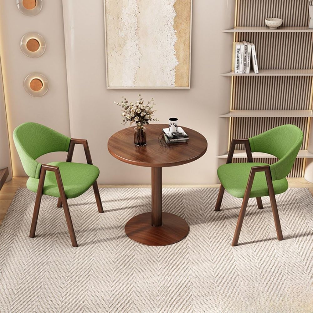 Office Furniture For Small Spaces - Round Retion Desk with 2 Chairs,