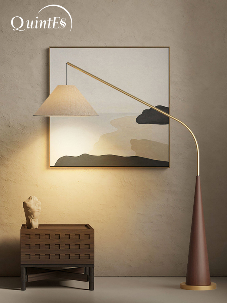 Floor Lamp Arched - Modern Creative Minimalist Walnut Fishing Floor