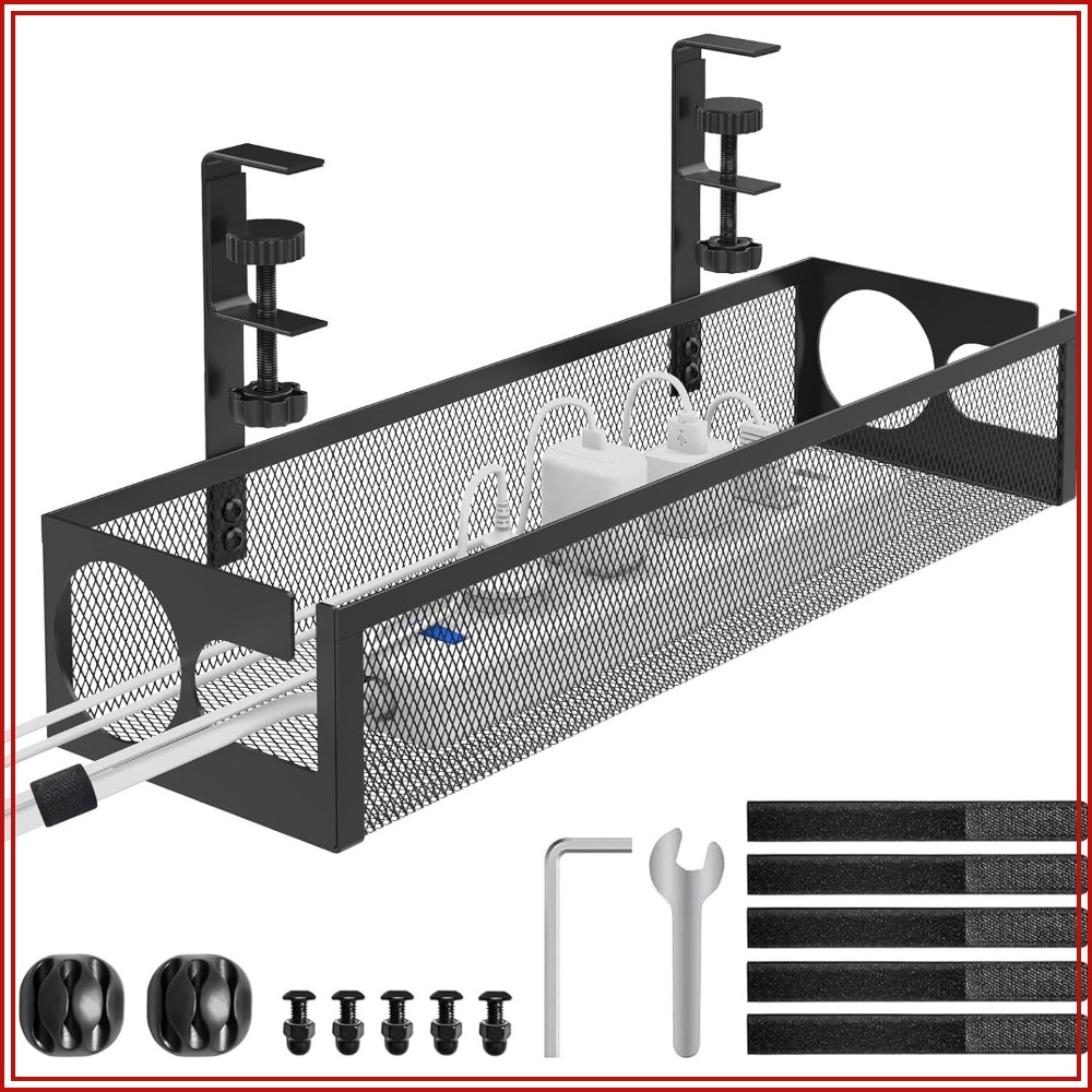 Cable Tray Under Desk - Under Desk Cable Management Tray 15.1'',