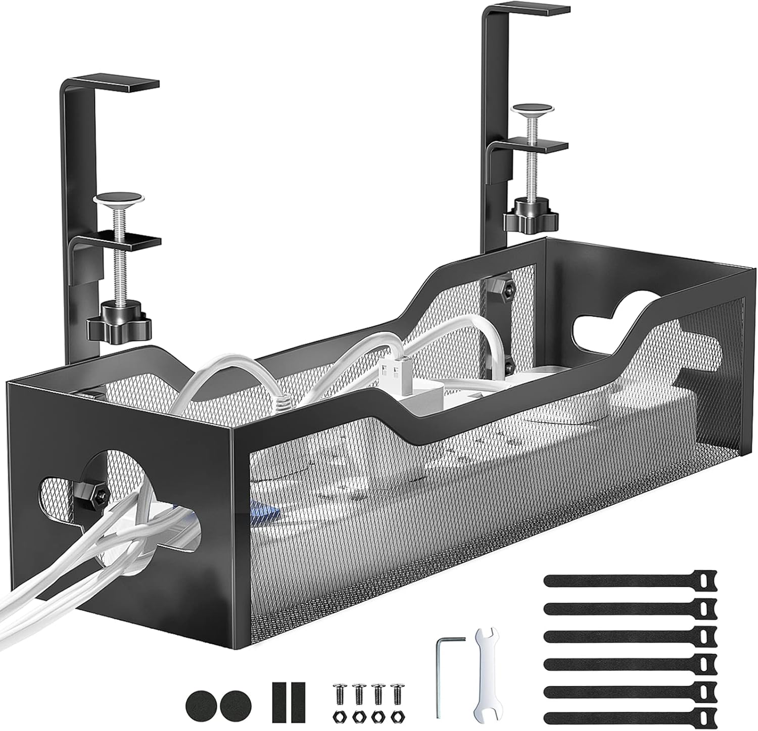 Cable Tray Under Desk - Under Desk Cable Management Tray, No