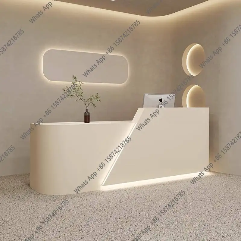 DC MT White Drawers Reception  - Office Furniture Logo avaliação e preço