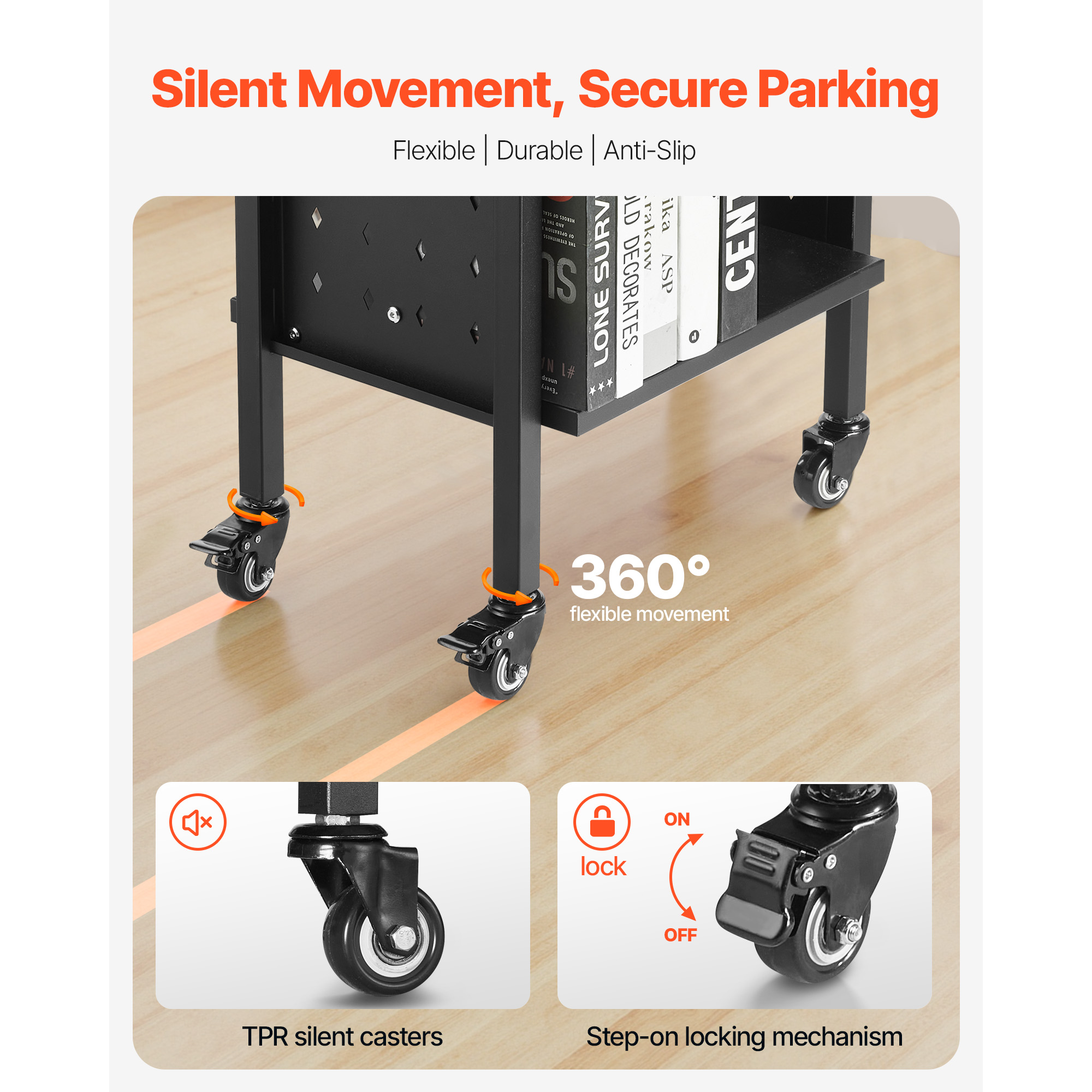 SucceBuy 150Lbs Rolling Librar - Book Cart Rolling avaliação e preço