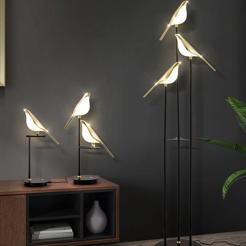 Magpie Bird Table Light Standi - Floor Lamp Arched avaliação e preço