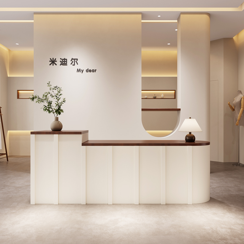Counter Beauty Reception Desks - Office Furniture Logo avaliação e preço