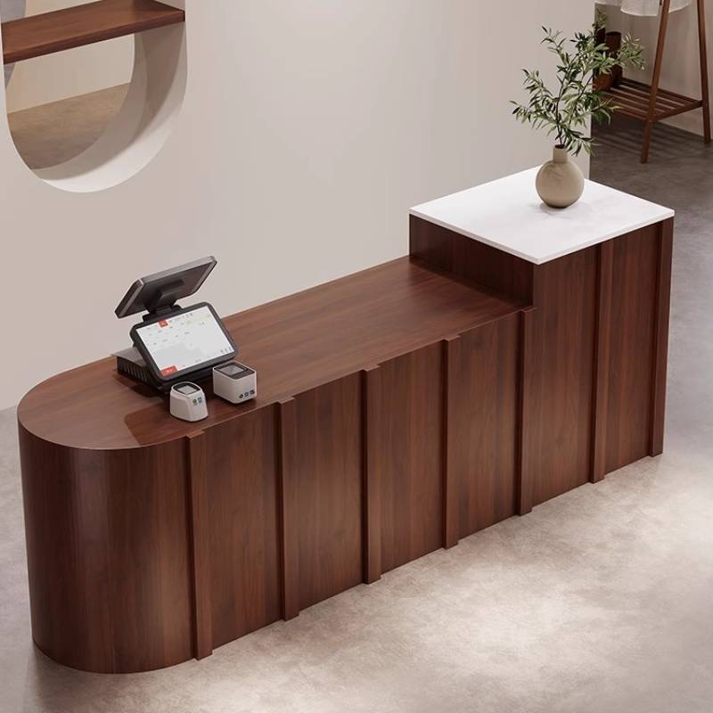 Counter Beauty Reception Desks - Office Furniture Logo avaliação e preço