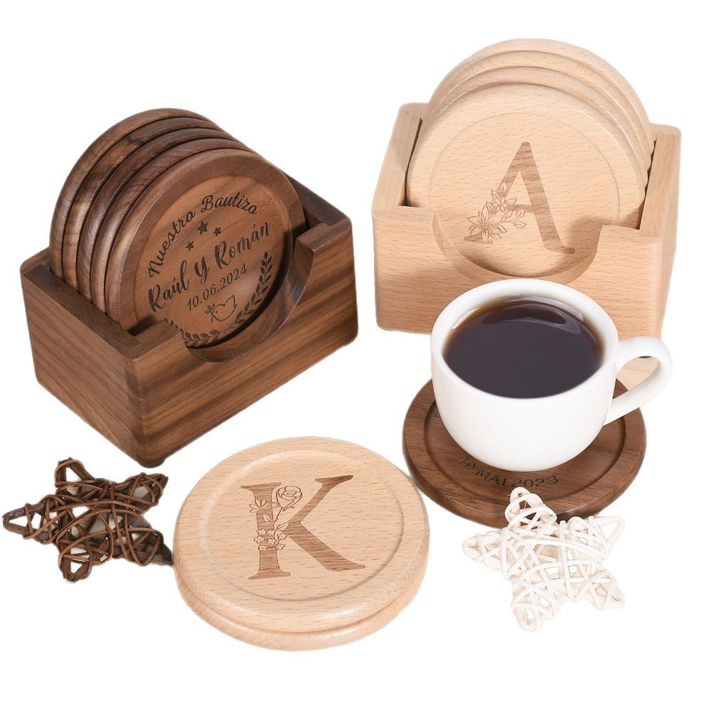 Walnut Dark Coaster Set of 6 P - Office Furniture Set avaliação e preço
