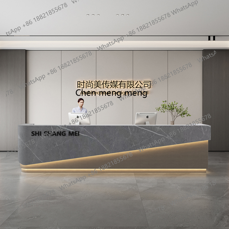 X188 Simple and modern hotel l - Reception Desk Counter avaliação e preço