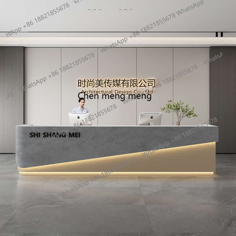 X188 Simple and modern hotel l - Reception Desk Counter avaliação e preço