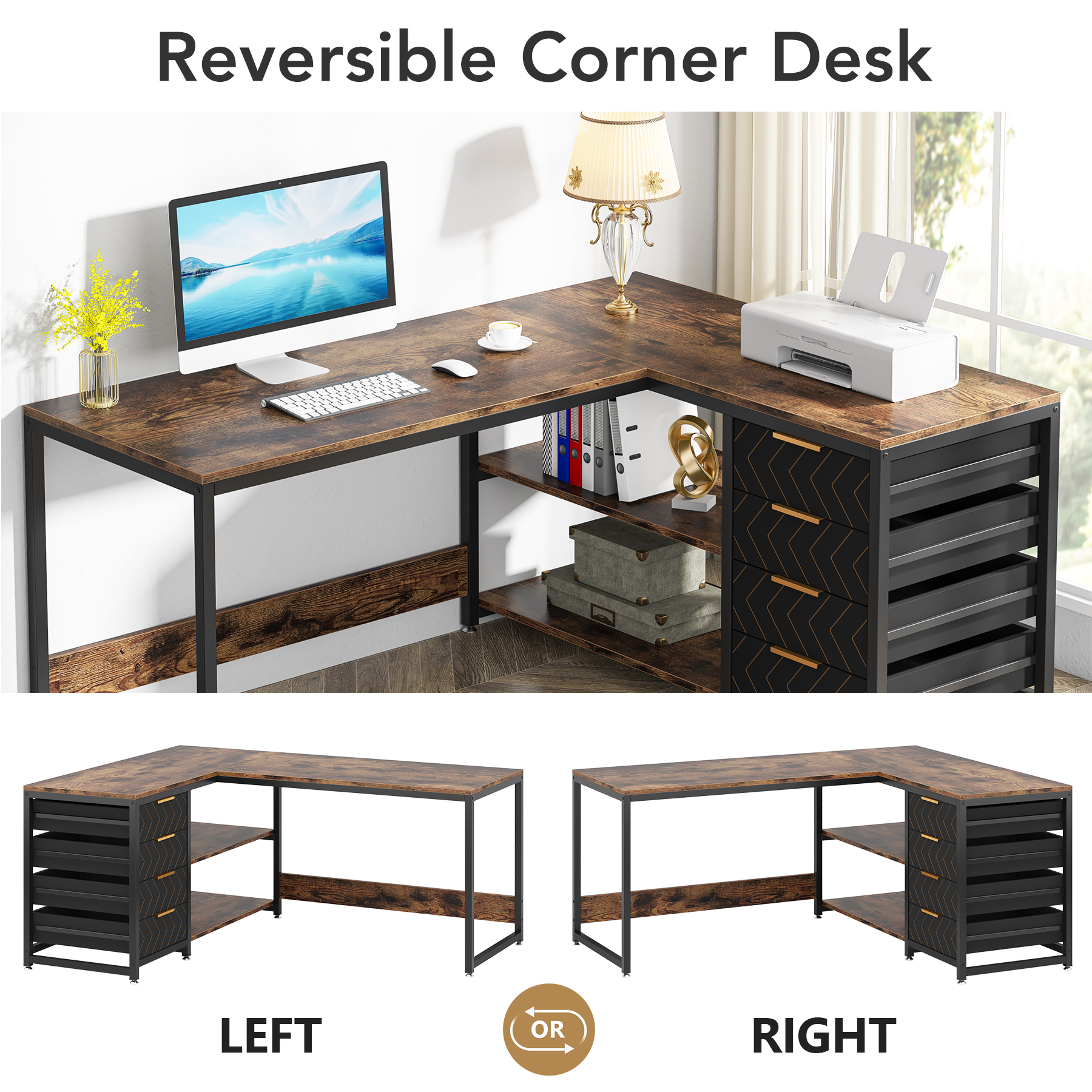 Tribesigns L Shaped Computer D - Office Furniture For Small Spaces avaliação e preço