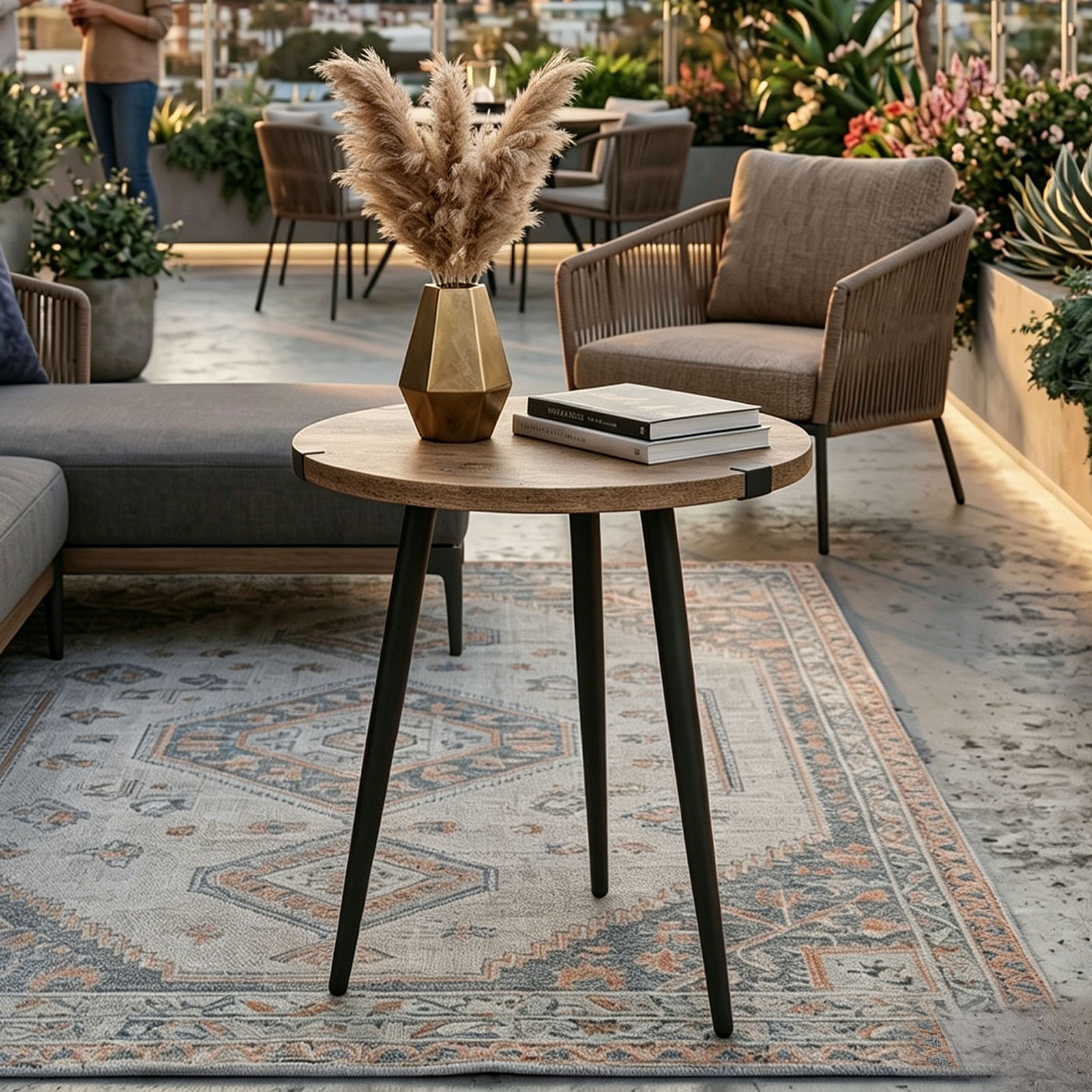 Mid Century Modern Round Coffe - Office Furniture For Small Spaces avaliação e preço