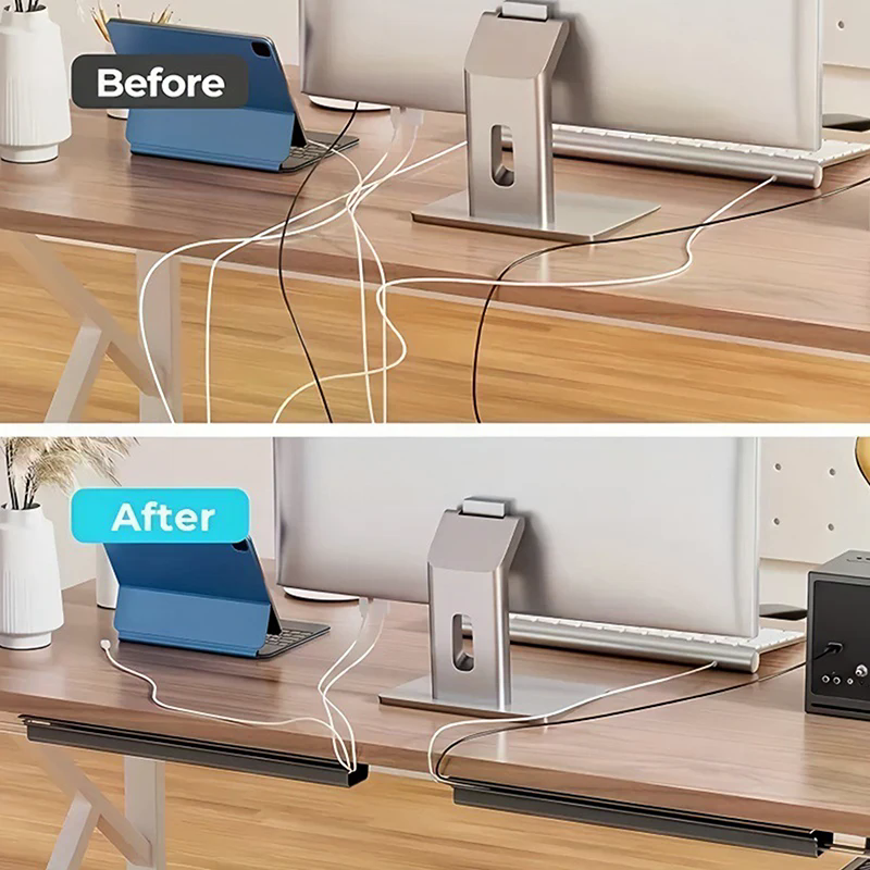 Channel Desk Cable Organizer C - Cable Tray Under Desk avaliação e preço
