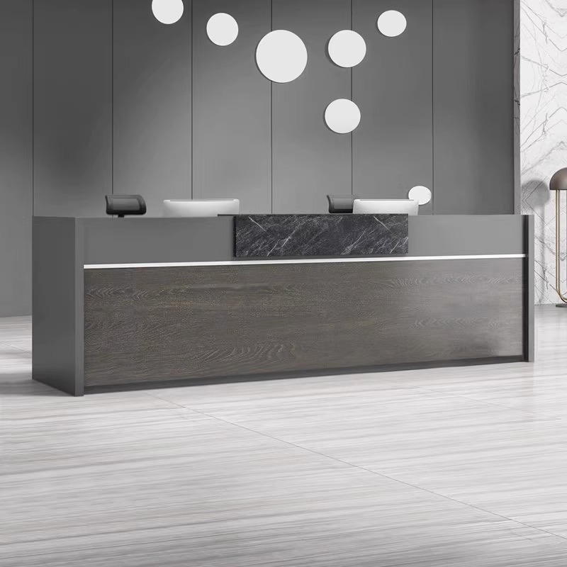 Office paint front desk recept - Reception Desk Counter avaliação e preço