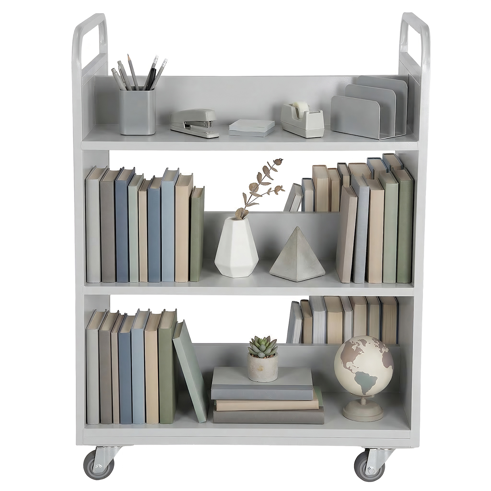 Rolling Book Cart Slanted Sing - Book Cart Rolling avaliação e preço