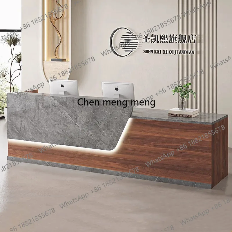 F182 Salon Modern Reception De - Office Furniture Logo avaliação e preço