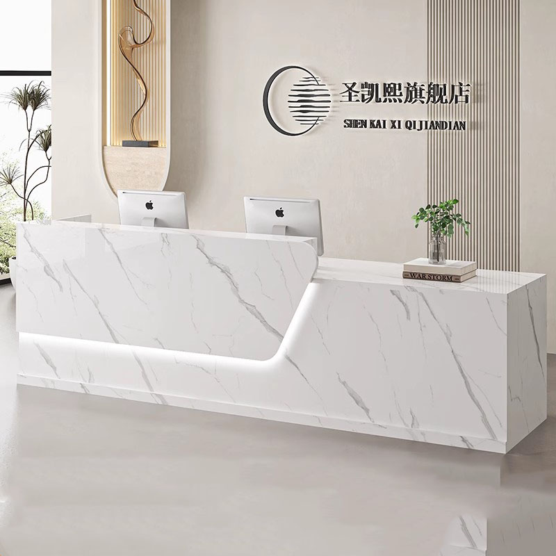 Beauty Home Reception Desk Lux - Office Furniture Logo avaliação e preço