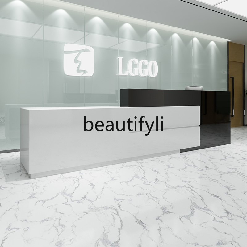 Simple Modern Beauty Salon Rec - Reception Desk Counter avaliação e preço