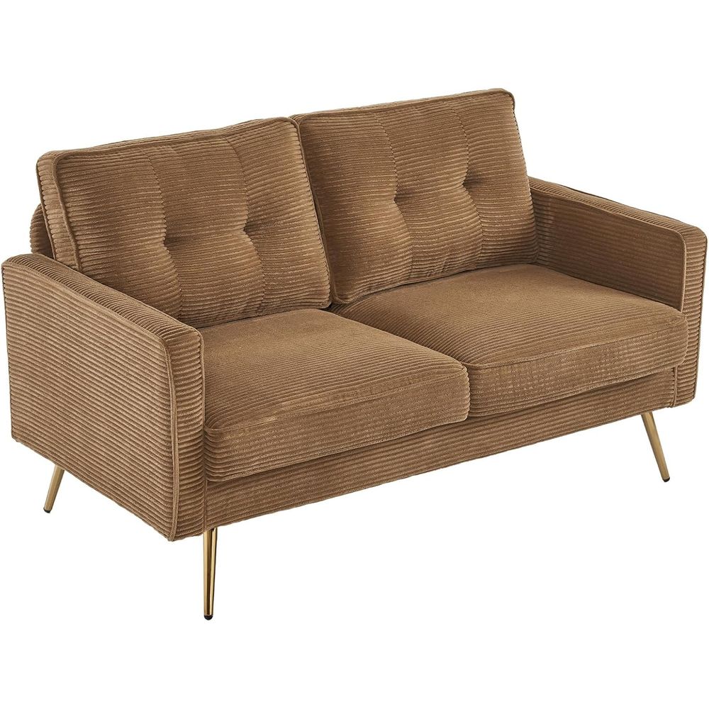 56 Khaki Loveseat, Small Cordu - Office Furniture For Small Spaces avaliação e preço