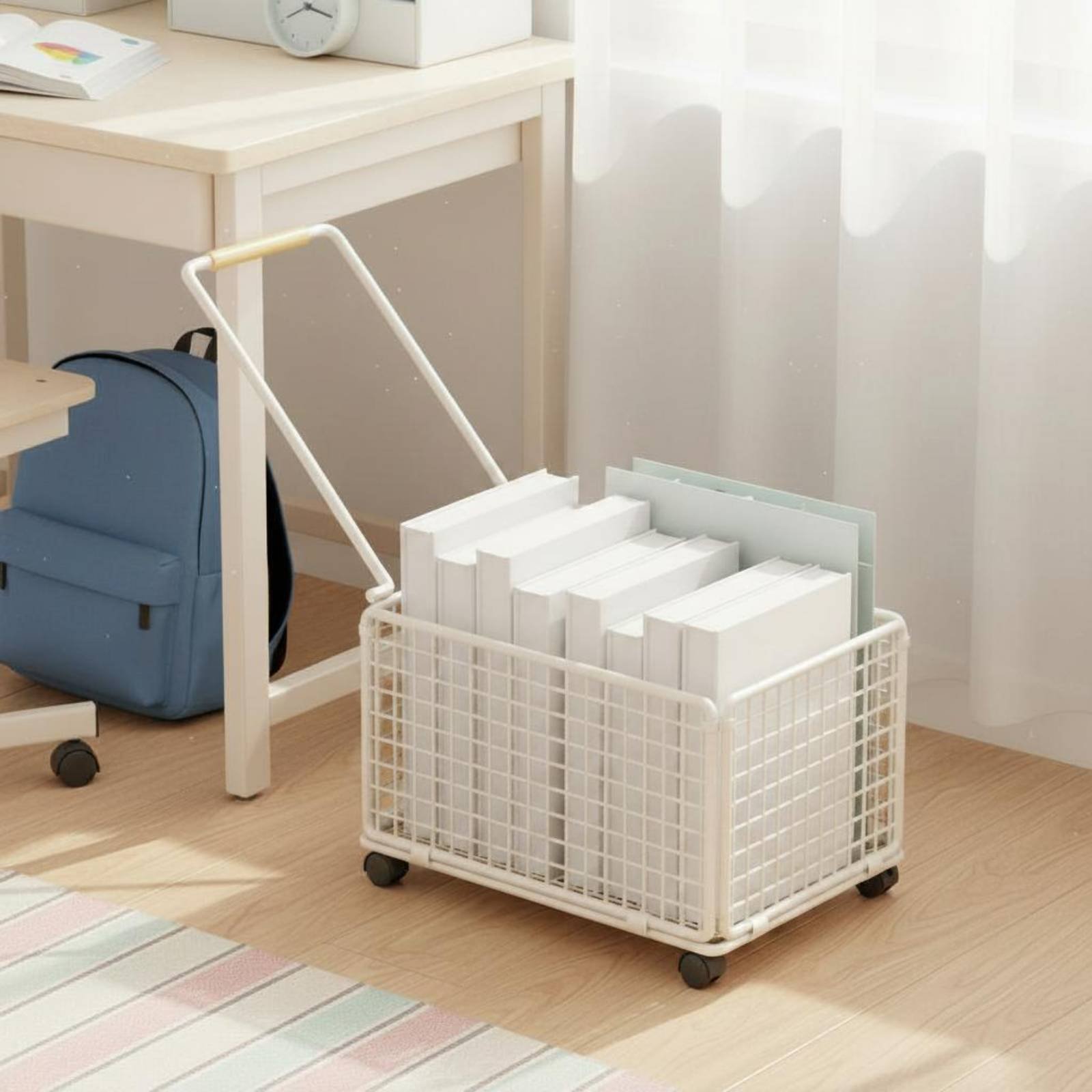 Deskside Storage Trolley With  - Book Cart Rolling avaliação e preço