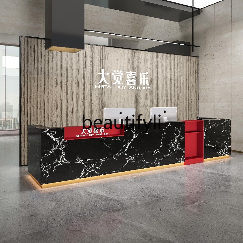 Marble Company Front Desk Rece - Reception Desk Counter avaliação e preço