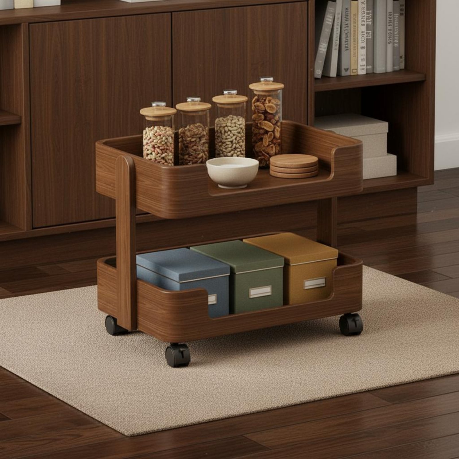 Rolling Snack and Book Trolley - Book Cart Rolling avaliação e preço