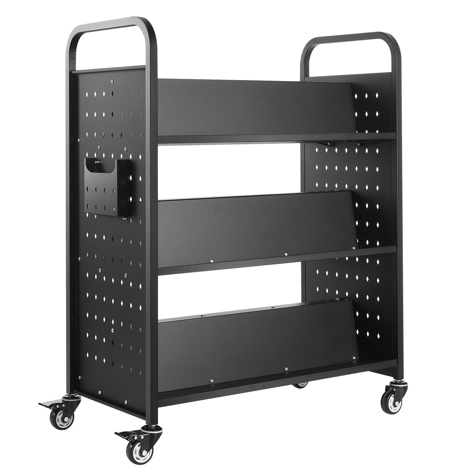 3x14.14in W-Shaped 330lb Capac - Book Cart Rolling avaliação e preço
