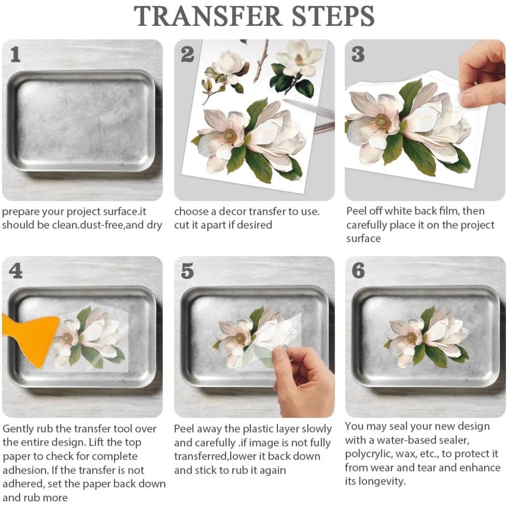 3pcs/Set Rose Rub on Transfers - Office Furniture Set avaliação e preço