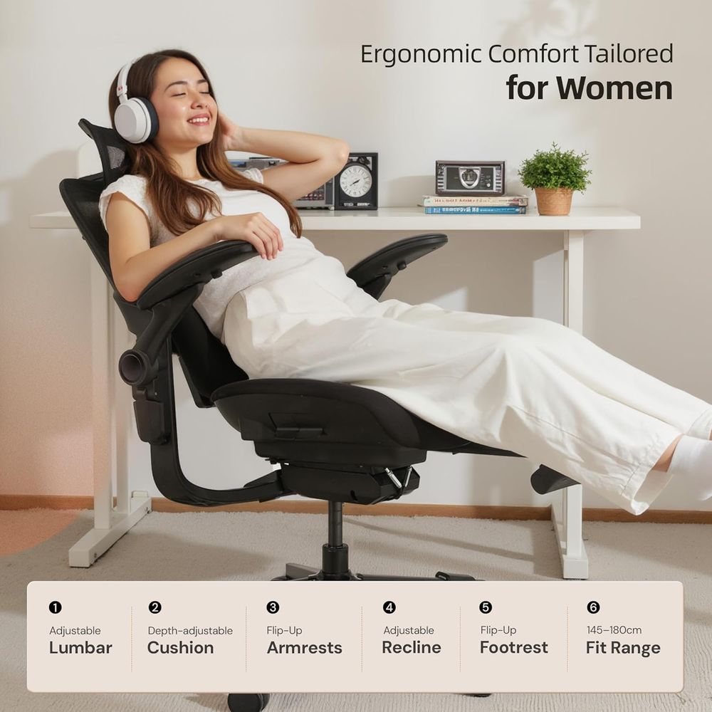 Petite Ergonomic Office Chair  - Office Furniture For Small Spaces avaliação e preço