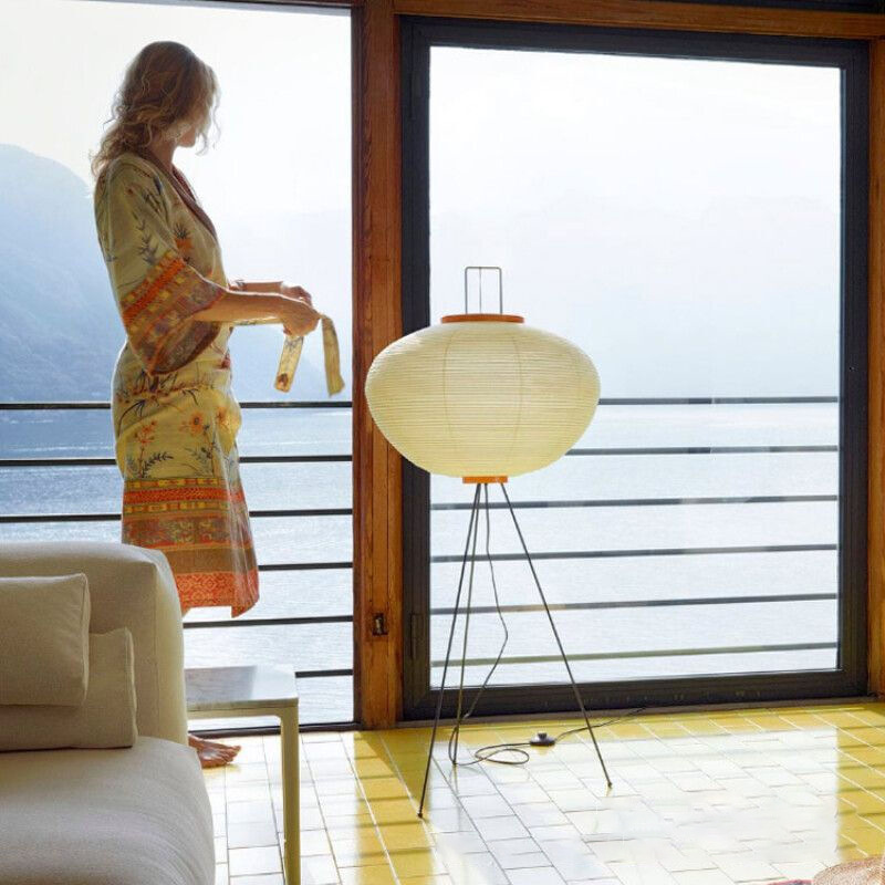 Japanese Noguchi Akari Rice Pa - Floor Lamp Arched avaliação e preço