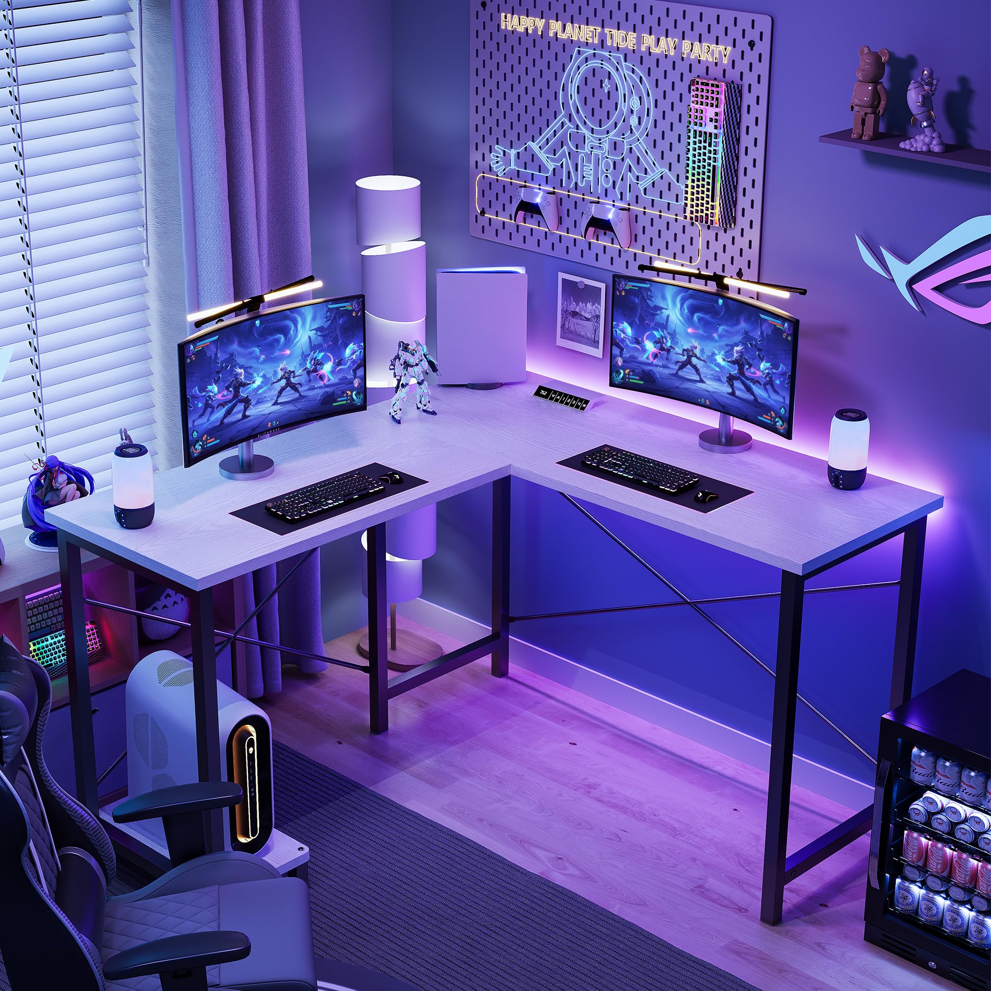 JHK 50 Inch L Shaped Desk Comp - Office Furniture For Small Spaces avaliação e preço