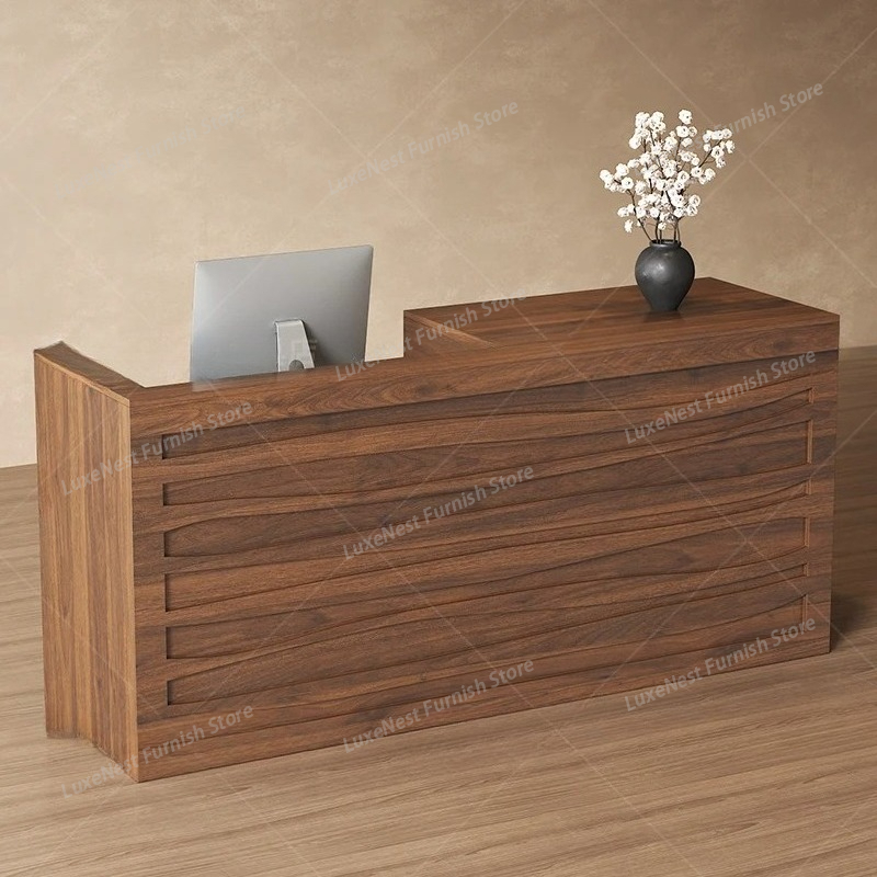 Office Beauty Reception Desk L - Office Furniture Logo avaliação e preço
