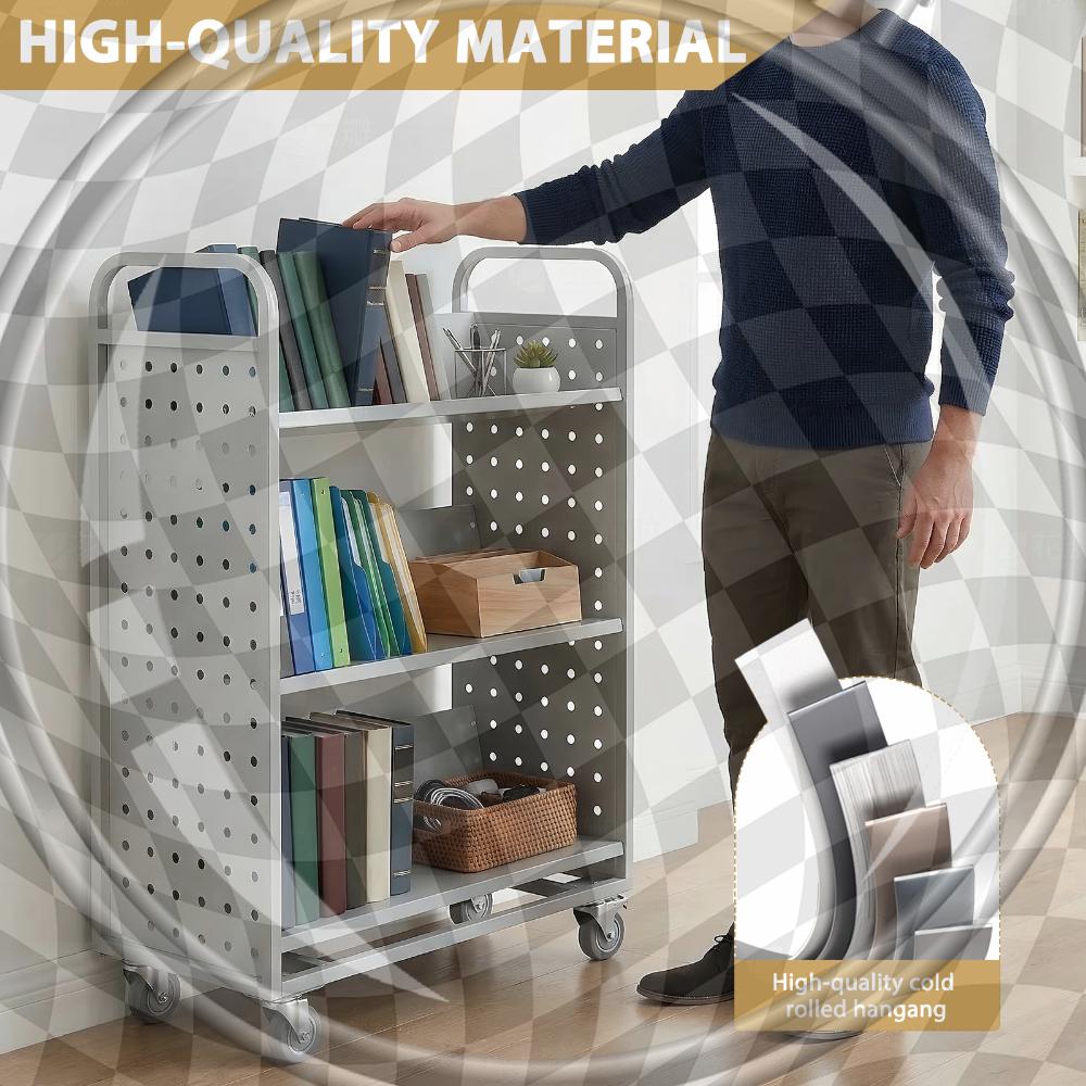 Rolling Book Cart Slanted Sing - Book Cart Rolling avaliação e preço