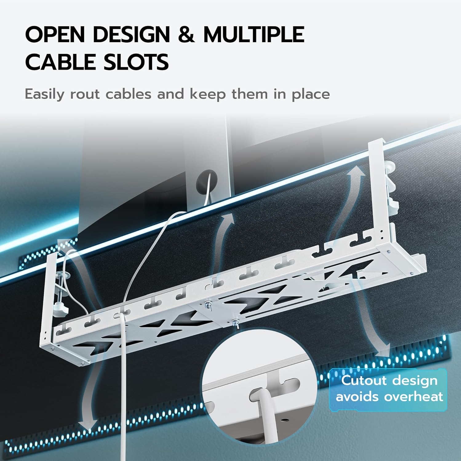Extendable Under Desk Cable Ma - Cable Tray Under Desk avaliação e preço