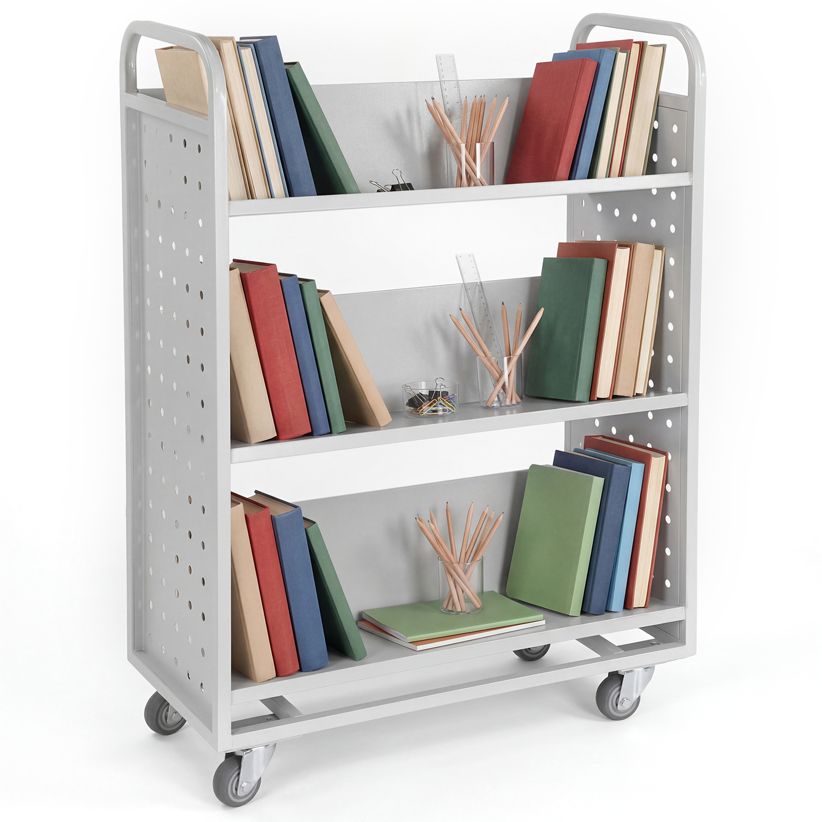 Archive Storage Cart Slanted S - Book Cart Rolling avaliação e preço