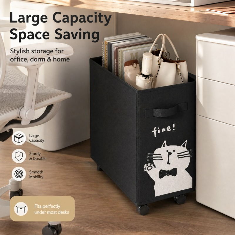 Under Desk Rolling Storage Car - Book Cart Rolling avaliação e preço