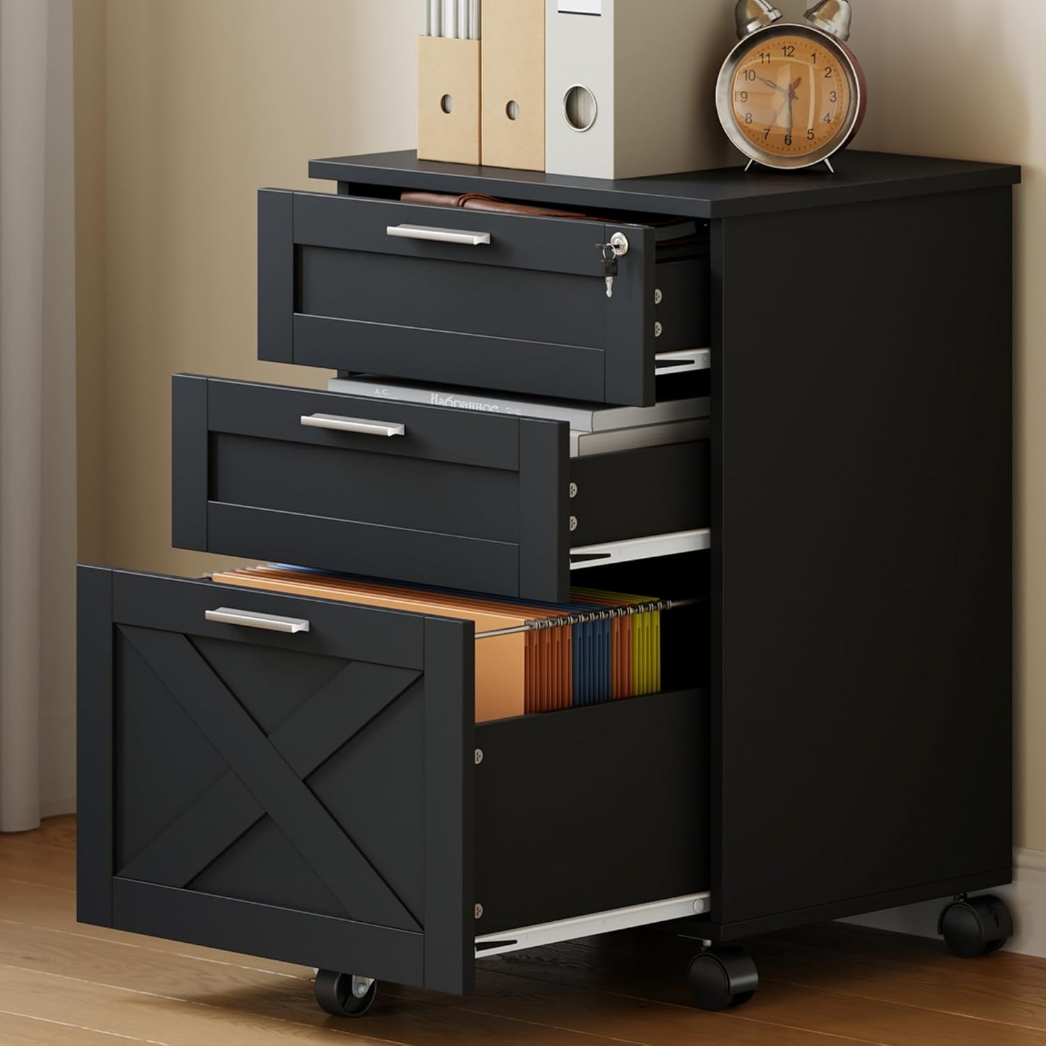 3-Drawer Rolling File Cabinet  - Office Furniture For Small Spaces avaliação e preço