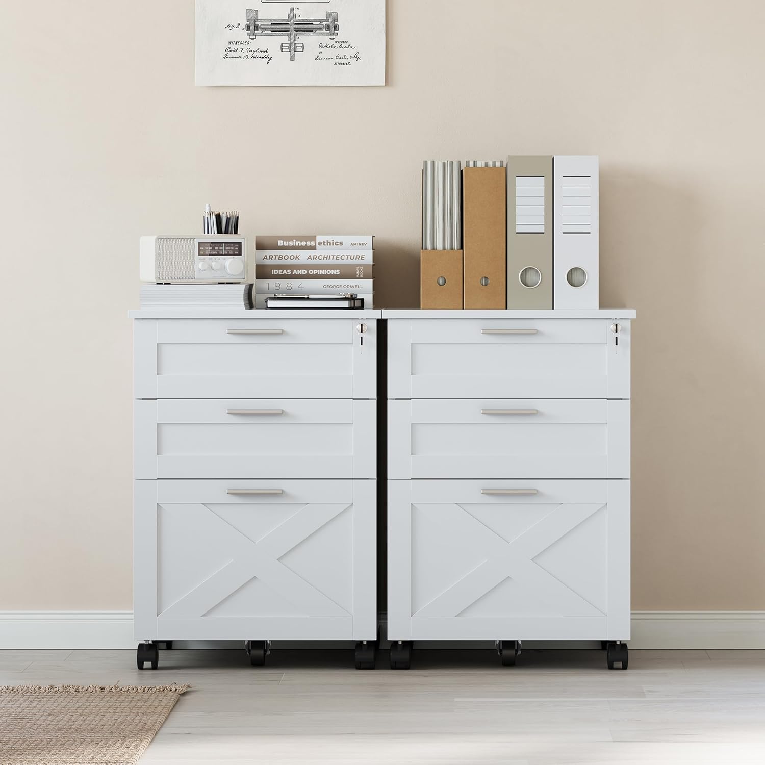 3-Drawer Rolling File Cabinet  - Office Furniture For Small Spaces avaliação e preço