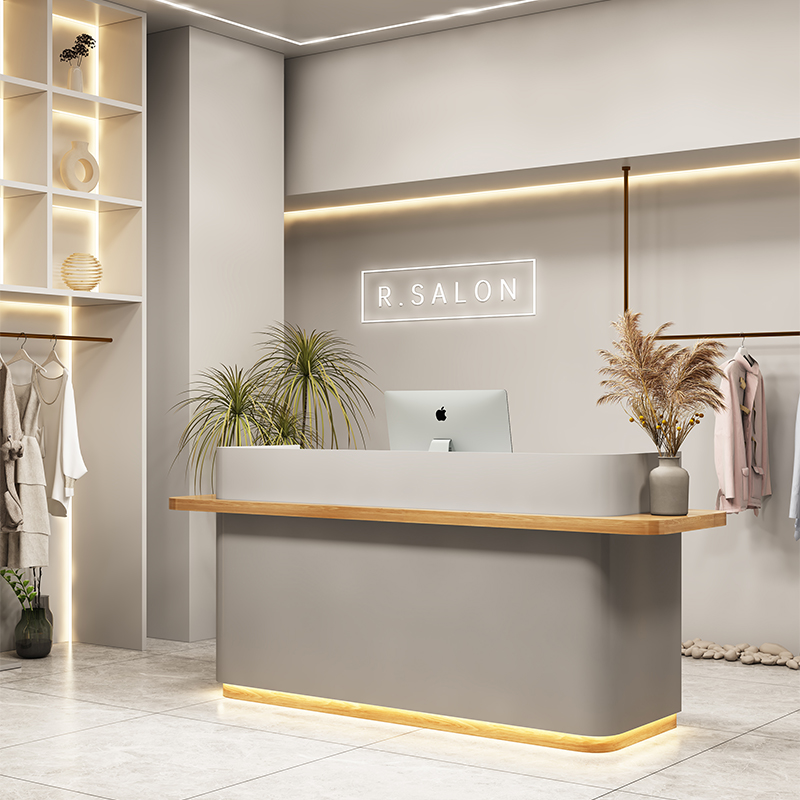 Clothing store checkout page c - Reception Desk Counter avaliação e preço