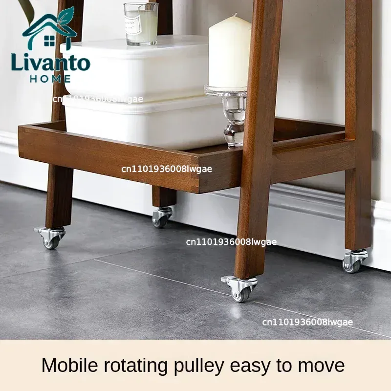 Farmhouse Solid Wood Rolling C - Book Cart Rolling avaliação e preço